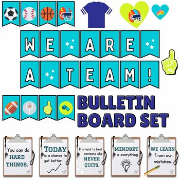 Preview of Sports-Themed *We Are a Team* Banner + Bulletin Board Set