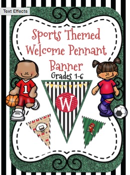 Preview of Sports Themed Welcome Pennant Banner