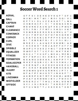 Sports Themed Word Search, Football Word Search by Super Robert70