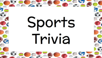 Preview of Sports Trivia Google Slides Game 