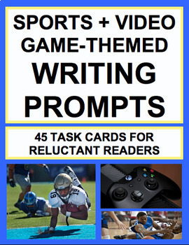 Preview of Fun Writing Activities | Printable & Digital Sports & Video Game Writing Prompts