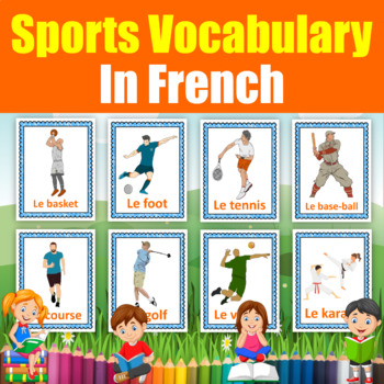 Sports Vocabulary Flash Cards In French 16 Printable French Sports Posters