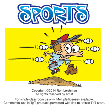 Preview of Sports Volume 1 Cartoon Clipart for ALL grades