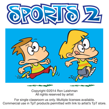 Preview of Sports Volume 2 Cartoon Clipart for ALL grades