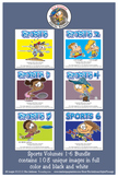 Sports Volumes 1-6 Cartoon Clipart BUNDLE for ALL grades