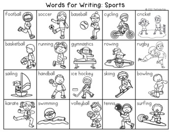 Writing Center Word List ~ Sport Words {Basketball}