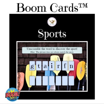 Preview of Sports Word Scramble BOOM Cards™