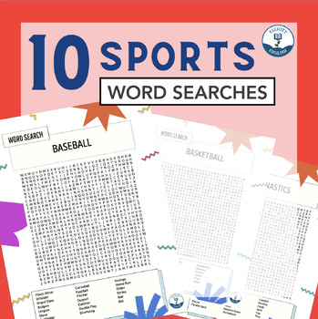 Preview of Sports Word Search Bundle - End of the Year / After Testing Activity