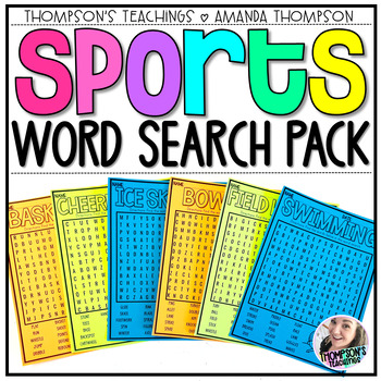Preview of Sports Word Search Pack | Early Finishers | Physical Education
