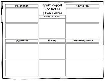 Free Printable Sports Writing Templates