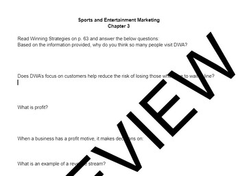 Preview of Sports and Entertainment Marketing - Chapter 3 Note Outline
