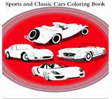 Sports and classic Cars Coloring Book Relaxation Coloring 