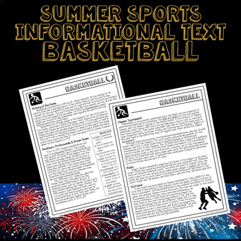 Preview of Sports at the Summer Games Reading Passage | Basketball #summergames