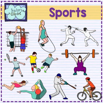 Sports Clipart By Teacher S Clipart Teachers Pay Teachers