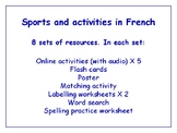 Sports in French Worksheets, Games, Activities & More (wit