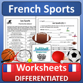 Sports in French Worksheets and Puzzles Les Sports FSL NO PREP