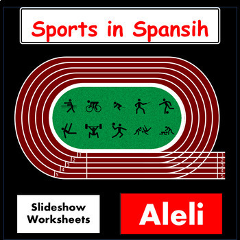 Preview of Sports in Spanish - Slideshow & worksheets