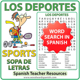 Sports in Spanish Word Search - Los Deportes