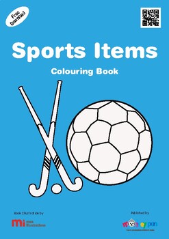 Preview of Sports_Items_Colouring_Book