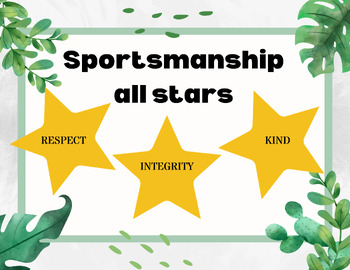Preview of Sportsmanship Allstar Word Wall