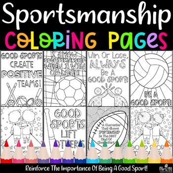 Preview of Sportsmanship Coloring Pages / Be A Good Sport And A Team Player