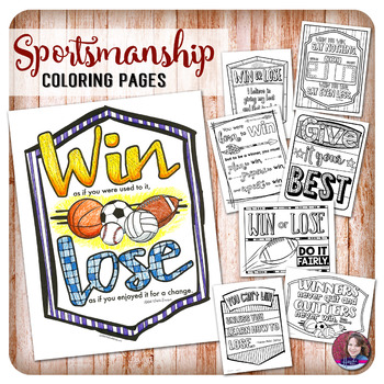 Preview of Sportsmanship Quote Coloring Activities