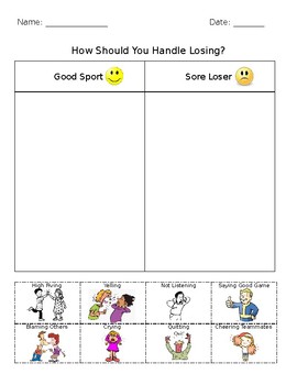 sportsmanship sorting worksheet by paolo curcio tpt