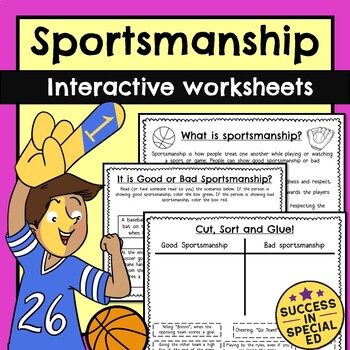 Preview of Good Sportsmanship Worksheets Social Emotional Learning Physical Education