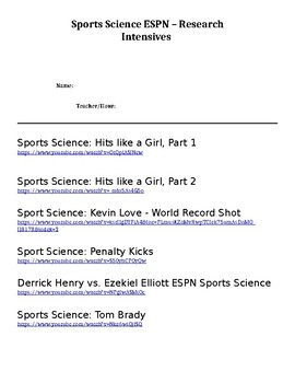 Preview of Sportsology - A look into the Science of Sports (Online Learning)