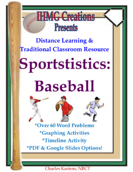 Preview of Sportstistics: Baseball--Baseball Word Problems--Distance Learning + Classroom!