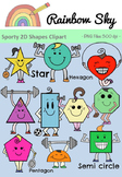 Sporty 2D Shapes Clipart - Set for Teachers