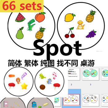 Preview of Growing! Spot！找不同，中文词汇 67组670个词汇+增加中 Learning Chinese vocabulary game