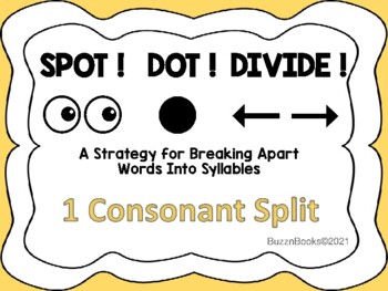 Preview of Spot, Dot, Divide: 1 Consonant Split Syllabication Strategy