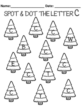 Spot & Dot The Letter (December) by Teaching Youngins | TpT