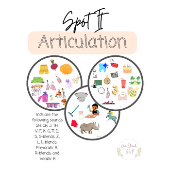 Preview of Spot It Articulation Game- Full Version