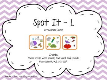 Preview of Spot It Articulation Game:  L Sound