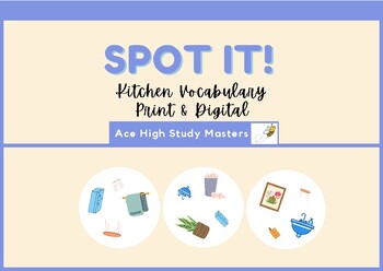 Preview of Spot It! Kitchen Vocabulary