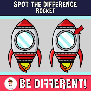 Preview of Spot The Difference Clipart Rocket Outer Space