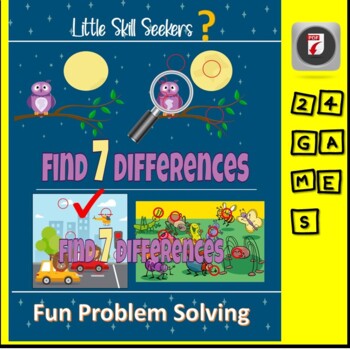 Preview of Visual Perception  Spot The Differences Search and Find Puzzle Games Worksheet