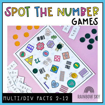 Preview of Spot The Number Games - Multiplication + Division Facts