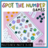 Spot The Number Games - Multiplication + Division Facts