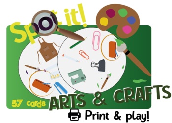 Preview of Spot it! Dobble! Spy! Arts & Crafts Dobble Card Game with 57 Camping Images