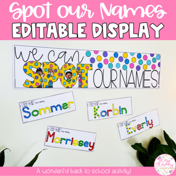 Preview of Spot our Name Display | Editable