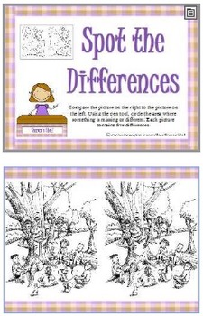 Preview of Spot the Difference Flipchart 50 pages