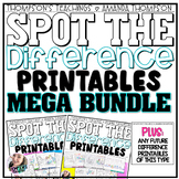 Spot the Difference Printables - Early Finisher Activities