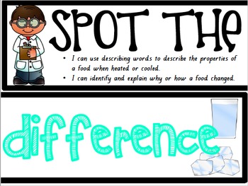 Preview of Spot the Difference Science Wall Label