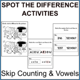 Spot the Differences in Pictures - Skip Counting by 2, 5, 