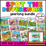 Spot the Difference Visual Perception Puzzles YEARLONG BUNDLE