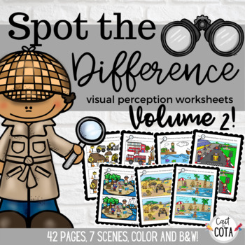 spot the difference worksheets for kindergarten tpt