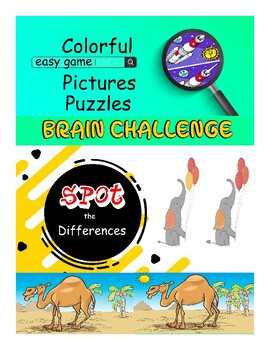 Preview of Spot the Differences  colorful Pictures Puzzles Easy Game Brain Challenge